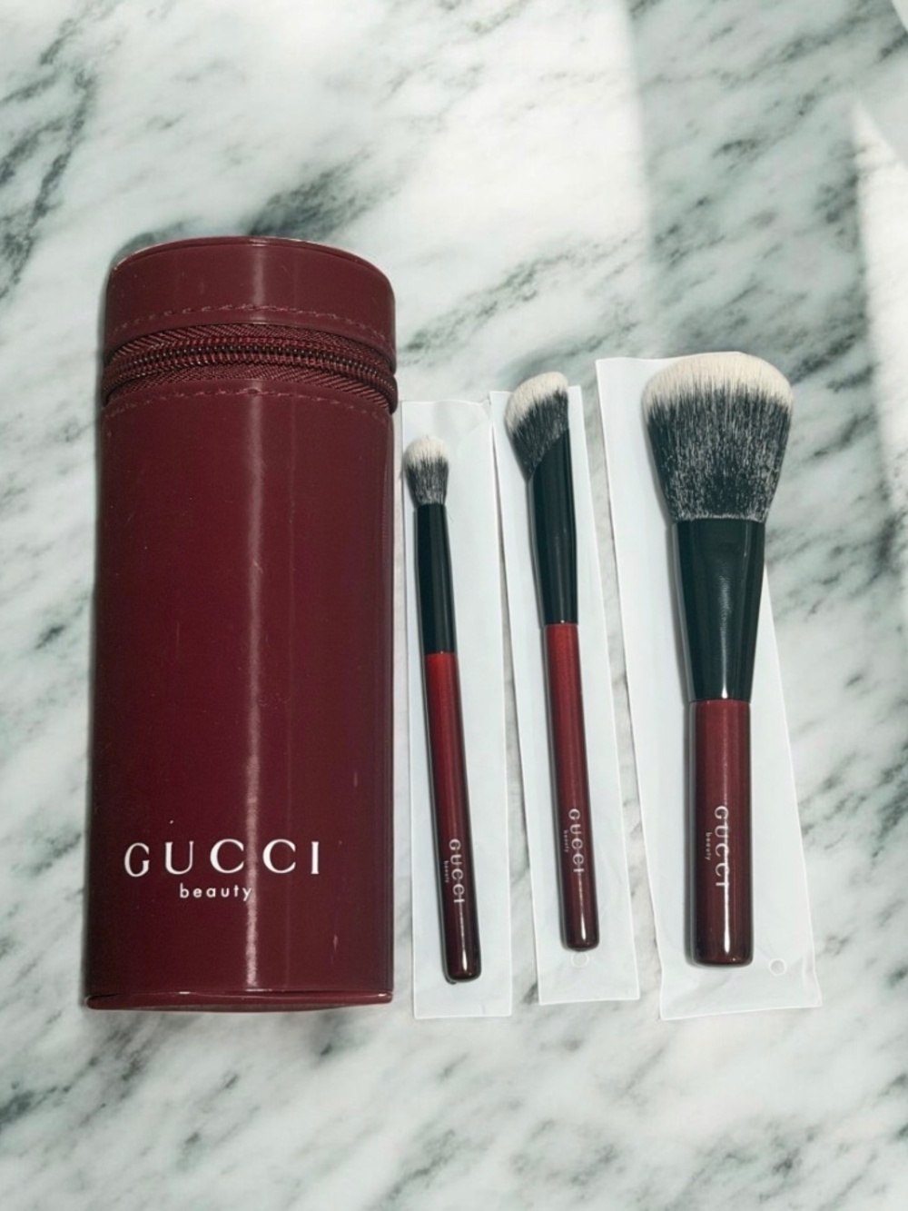 Gucci 3 Piece Mini Brushes and Case